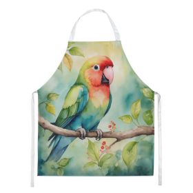 Lovebird Apron Cooking Kitchen Server Baking Crafts Gardening for Adult Women Men, Unisex, Large, Multicolor