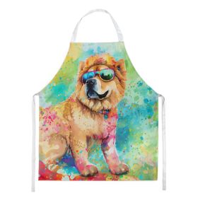 Chow Chow Hippie Dawg Apron Cooking Kitchen Server Baking Crafts Gardening for Adult Women Men, Unisex, Large, Multicolor