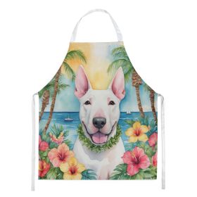 NEW English Bull Terrier Luau Apron Cooking Kitchen Server Baking Crafts Gardening for Adult Women Men, Unisex, Large, Multicolor