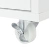 K&K Rolling Kitchen Island With Extended Table, Kitchen island on Wheels with LED Lights,Power Outlets and 2 Fluted Glass Doors