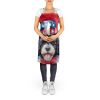 Portuguese Water Dog Patriotic American Apron Cooking Kitchen Server Baking Crafts Gardening for Adult Women Men, Unisex, Large, Multicolor