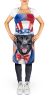 Labrador Retriever Patriotic American Apron Cooking Kitchen Server Baking Crafts Gardening for Adult Women Men, Unisex, Large, Multicolor