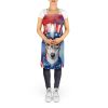 Whippet Patriotic American Apron Cooking Kitchen Server Baking Crafts Gardening for Adult Women Men, Unisex, Large, Multicolor