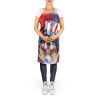 Tibetan Mastiff Patriotic American Apron Cooking Kitchen Server Baking Crafts Gardening for Adult Women Men, Unisex, Large, Multicolor
