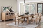 Light Oak Finish Beautiful Dining Chairs Set of 2pc, Upholstered Seat and Back Beige Fabric Rustic Look Ladderback Wooden Dining Kitchen Furniture