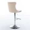 Swivel Velvet Barstools Adjusatble Seat Height from 25-33 Inch
