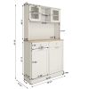 67.7" Tall Kitchen Trash Can Storage Cabinet with 3 Adjustable Shelves, 2 Drawers and 1 Tilt Out Trash Cabinet for Kitchen, Dinning Room