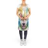 NEW English Bull Terrier Luau Apron Cooking Kitchen Server Baking Crafts Gardening for Adult Women Men, Unisex, Large, Multicolor