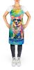 Corgi Hippie Dawg Apron Cooking Kitchen Server Baking Crafts Gardening for Adult Women Men, Unisex, Large, Multicolor