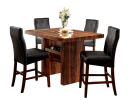Beautifully sleek Transitional 2pcs Counter Height Chairs Brown Cherry Leatherette Cushion Seat Kitchen Dining Room Furniture Parson High Chairs