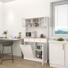 67.7" Tall Kitchen Trash Can Storage Cabinet with 3 Adjustable Shelves, 2 Drawers and 1 Tilt Out Trash Cabinet for Kitchen, Dinning Room
