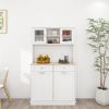 67.7" Tall Kitchen Trash Can Storage Cabinet with 3 Adjustable Shelves, 2 Drawers and 1 Tilt Out Trash Cabinet for Kitchen, Dinning Room