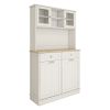 67.7" Tall Kitchen Trash Can Storage Cabinet with 3 Adjustable Shelves, 2 Drawers and 1 Tilt Out Trash Cabinet for Kitchen, Dinning Room