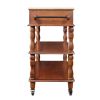 56 inch Rolling Kitchen Island with Storage,Kitchen Cart with Solid OAK Wood Top,Two-sided Kitchen island Cart on Wheels , Wine and Spice Rack