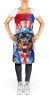 Rottweiler Patriotic American Apron Cooking Kitchen Server Baking Crafts Gardening for Adult Women Men, Unisex, Large, Multicolor