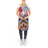 Yorkshire Terrier Patriotic American Apron Cooking Kitchen Server Baking Crafts Gardening for Adult Women Men, Unisex, Large, Multicolor