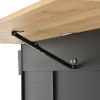 Rolling Mobile Kitchen Island with Solid Wood Top and Locking Wheels,52.7 Inch Width,Storage Cabinet and Drop Leaf Breakfast Bar,Spice Rack