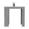 Kitchen Island Doyle, Kitchen, Concrete Gray / Ibiza Marble Color Finish