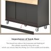 Rolling Mobile Kitchen Island with Solid Wood Top and Locking Wheels,52.7 Inch Width,Storage Cabinet and Drop Leaf Breakfast Bar,Spice Rack