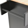 Rolling Mobile Kitchen Island with Solid Wood Top and Locking Wheels,52.7 Inch Width,Storage Cabinet and Drop Leaf Breakfast Bar,Spice Rack