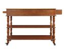 56 inch Rolling Kitchen Island with Storage,Kitchen Cart with Solid OAK Wood Top,Two-sided Kitchen island Cart on Wheels , Wine and Spice Rack