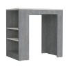 Kitchen Island Doyle, Kitchen, Concrete Gray / Ibiza Marble Color Finish