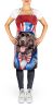 Newfoundland Patriotic American Apron Cooking Kitchen Server Baking Crafts Gardening for Adult Women Men, Unisex, Large, Multicolor