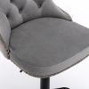 A&A Furniture,Swivel Velvet Barstools Adjusatble Seat Height from 25-33 Inch,17.7 inch base