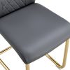 Modern dining chairs, restaurant chairs, and gold legged upholstered chairs made of artificial leather, suitable for kitchens, living rooms, bedrooms