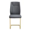 Modern dining chairs, restaurant chairs, and gold legged upholstered chairs made of artificial leather, suitable for kitchens, living rooms, bedrooms