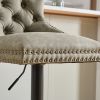 A&A Furniture,Aged and Retro PU Swivel Barstools Adjusatble Seat Height from 26-33 Inch
