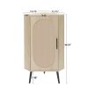 Corner cabinet ,Rattan door,Freestanding Corner Tables For Small Spaces, Corner Shelf Stand For Living Room, Kitchen, Bathroom, Bedroom