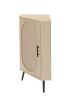 Corner cabinet ,Rattan door,Freestanding Corner Tables For Small Spaces, Corner Shelf Stand For Living Room, Kitchen, Bathroom, Bedroom