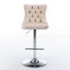 Swivel Velvet Barstools Adjusatble Seat Height from 25-33 Inch
