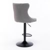 A&A Furniture,Swivel Velvet Barstools Adjusatble Seat Height from 25-33 Inch,17.7 inch base