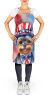 Yorkshire Terrier Patriotic American Apron Cooking Kitchen Server Baking Crafts Gardening for Adult Women Men, Unisex, Large, Multicolor