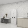 71" Kitchen Pantry Storage Cabinet , with 4 Doors, Drawer, 2 Adjustable Shelves, Freestanding Cupboard for Dining Room Living Room, Laundry-White