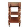 56 inch Rolling Kitchen Island with Storage,Kitchen Cart with Solid OAK Wood Top,Two-sided Kitchen island Cart on Wheels , Wine and Spice Rack