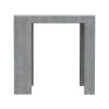 Kitchen Island Doyle, Kitchen, Concrete Gray / Ibiza Marble Color Finish