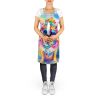 Pug Hippie Dawg Apron Cooking Kitchen Server Baking Crafts Gardening for Adult Women Men, Unisex, Large, Multicolor
