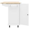 Kitchen Island with Drop Leaf, 53.9" Width Rolling Kitchen Cart on Wheels with Internal Storage Rack and 3 Tier Pull Out Cabinet Organizer