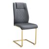 Modern dining chairs, restaurant chairs, and gold legged upholstered chairs made of artificial leather, suitable for kitchens, living rooms, bedrooms