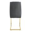 Modern dining chairs, restaurant chairs, and gold legged upholstered chairs made of artificial leather, suitable for kitchens, living rooms, bedrooms