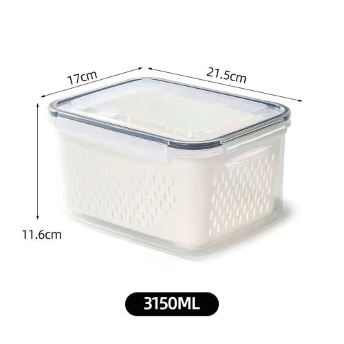 Storage Box Fridge Organizer Fresh Vegetable Fruit Boxes Drain Basket Storage Containers Pantry Kitchen Organizer For Kitchen