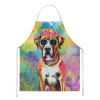Boxer Hippie Dawg Apron Cooking Kitchen Server Baking Crafts Gardening for Adult Women Men, Unisex, Large, Multicolor