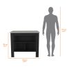 Brooklyn Kitchen Island, Three Concealed Shelves