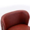 A&A Furniture,Swivel Barstools Adjusatble Seat Height, Modern PU Upholstered Bar Stools with the whole Back Tufted
