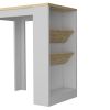 Cecil Kitchen Island, 3-Tier Shelf, Manufactured wood Top