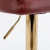 A&A Furniture,Swivel Barstools Adjusatble Seat Height, Modern PU Upholstered Bar Stools with the whole Back Tufted