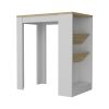 Cecil Kitchen Island, 3-Tier Shelf, Manufactured wood Top